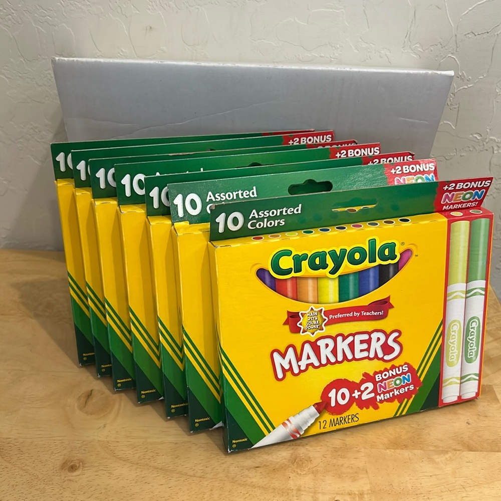 Crayola Markers NEW - Bundle of 7 Boxes (12 Markers in EACH Box)